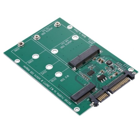 Adattatore M.2 NGFF / mSATA SSD a SATA - Ideale per Recupero Dati