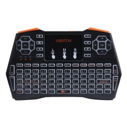 MINI TASTIERA WIRELESS i8PLUS 2,4GHz CON TOUCHPAD E RETROILLUMINATA NERA