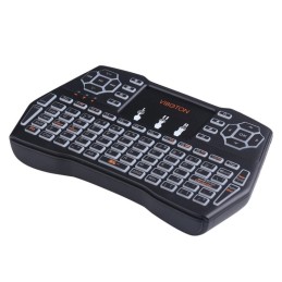 MINI TASTIERA WIRELESS i8PLUS 2,4GHz CON TOUCHPAD E RETROILLUMINATA NERA