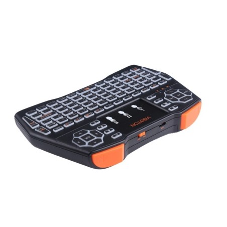 MINI TASTIERA WIRELESS i8PLUS 2,4GHz CON TOUCHPAD E RETROILLUMINATA NERA