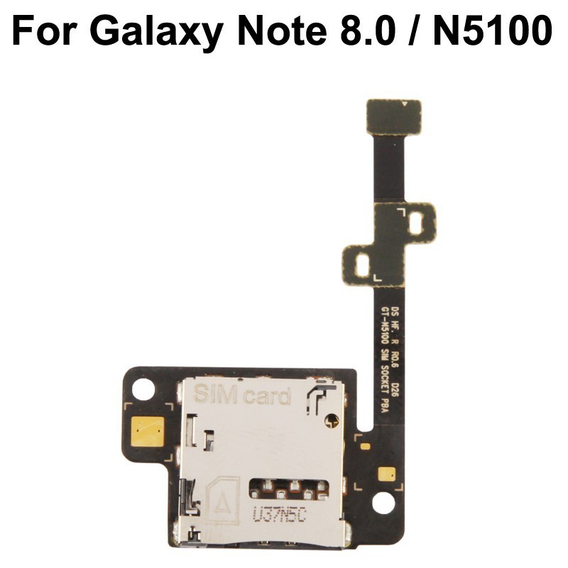 Flat Alloggio SIM Card per Samsung Galaxy Note 8.0 N5100 Ricambio Slot Flat Alloggio SIM Card per Samsung Galaxy Note 8.0 N5100 Ricambio Slot