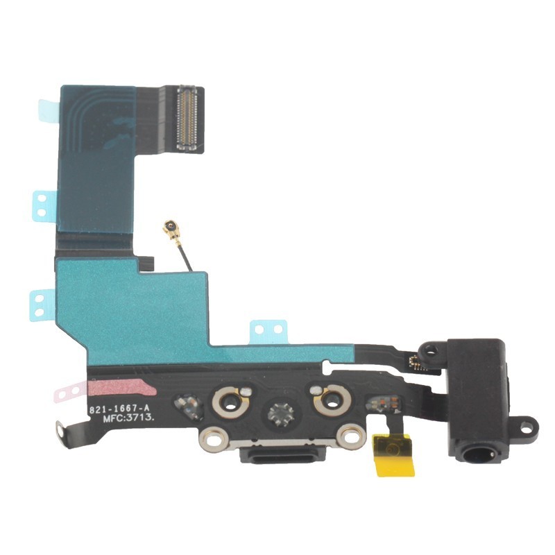 Connettore Ricarica Nero per Apple iPhone 5S Flat Dock Connettore Ricarica Nero per Apple iPhone 5S Flat Dock
