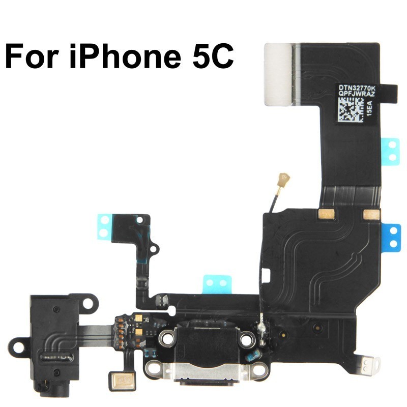 Connettore di ricarica Jack audio Antenna Microfono Flex Cable Dock ricarica per Iphone 5C Nero Connettore di ricarica Jack audio Antenna Microfono Flex Cable Dock ricarica per Iphone 5C Nero