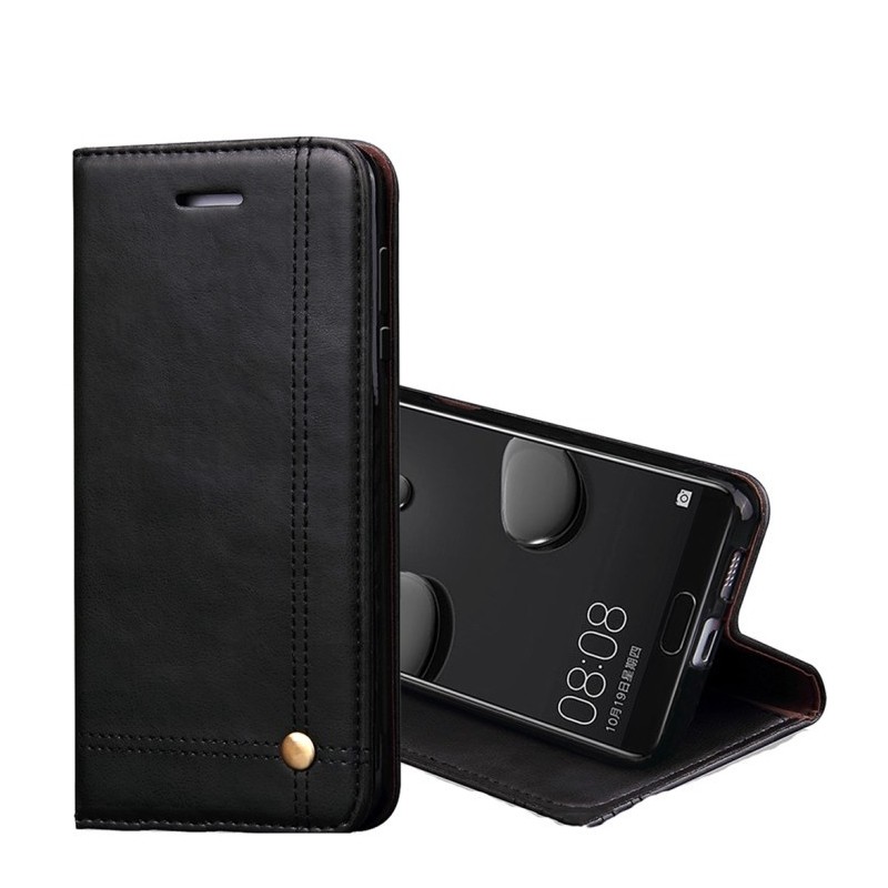 MATE 10 - CLASSIC CASE PROTEZIONE IN ECOPELLE NERO PER HUAWEI MATE 10 - CLASSIC CASE PROTEZIONE IN ECOPELLE NERO PER HUAWEI