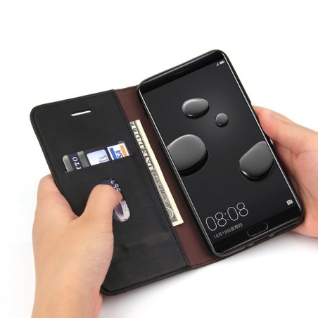 MATE 10 - CLASSIC CASE PROTEZIONE IN ECOPELLE NERO PER HUAWEI