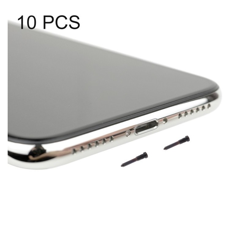IPHONE X - VITI CONNETTORE RICARICA NERO 2 PCS
