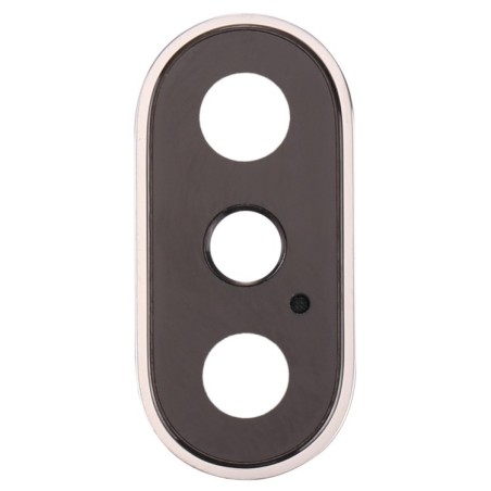 IPHONE X - LENTE CAMERA CON BORDI SILVER