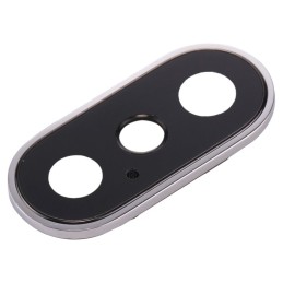 IPHONE X - LENTE CAMERA CON BORDI SILVER