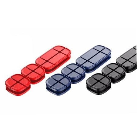 BASEUS CROSS PEAS CLIP PER CAVO SUPPORTO ORGANIZZAZIONE FILI IN SILICONE BLU
