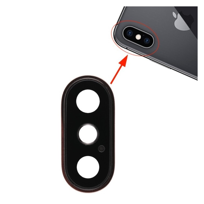 IPHONE XS / XS MAX - LENTE CAMERA CON SUPPORTO GOLD