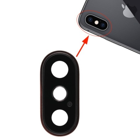 IPHONE XS / XS MAX - LENTE CAMERA CON SUPPORTO GOLD