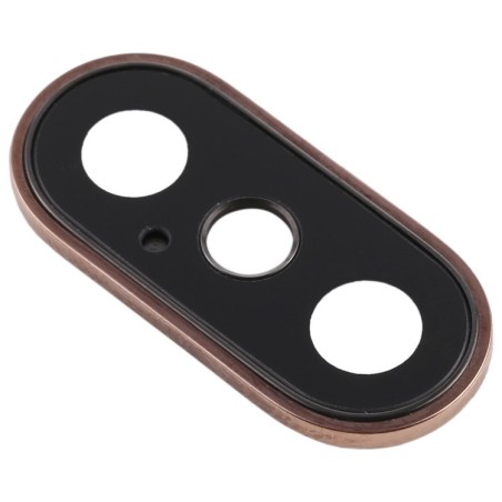 IPHONE XS / XS MAX - LENTE CAMERA CON SUPPORTO GOLD