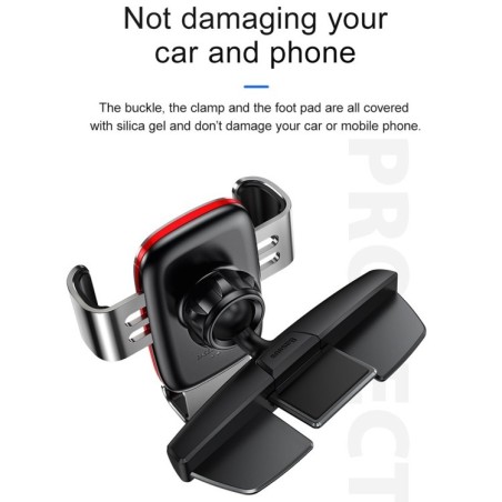 BASEUS CAR MOUNT HOLDER SUPPORTO PER AUTO CON ROTAZIONE A 360° SILVER