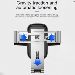 BASEUS CAR MOUNT HOLDER SUPPORTO PER AUTO CON ROTAZIONE A 360° SILVER