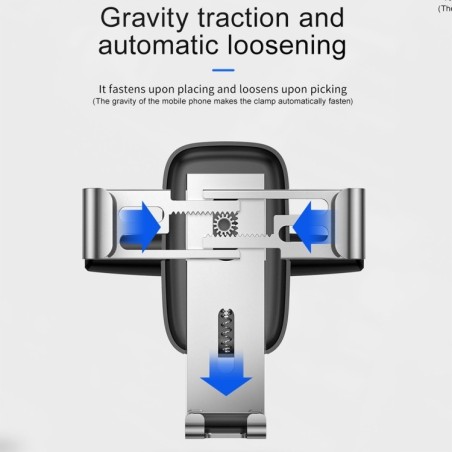 BASEUS CAR MOUNT HOLDER SUPPORTO PER AUTO CON ROTAZIONE A 360° SILVER