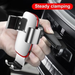 BASEUS CAR MOUNT HOLDER SUPPORTO PER AUTO CON ROTAZIONE A 360° SILVER