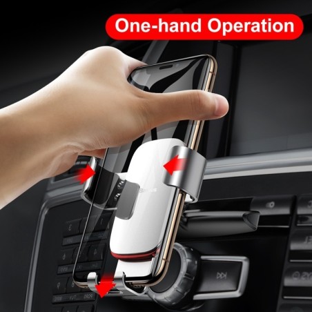 BASEUS CAR MOUNT HOLDER SUPPORTO PER AUTO CON ROTAZIONE A 360° SILVER