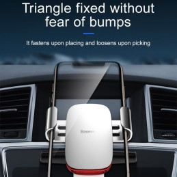BASEUS CAR MOUNT HOLDER SUPPORTO PER AUTO CON ROTAZIONE A 360° SILVER