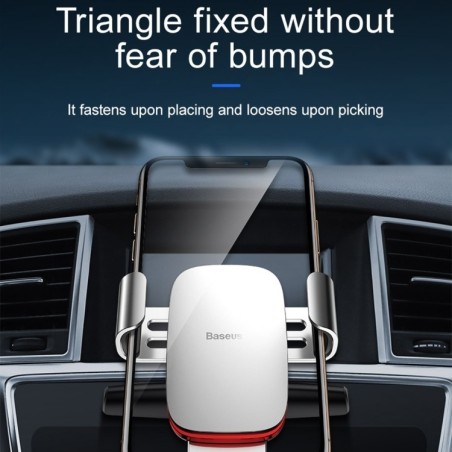 BASEUS CAR MOUNT HOLDER SUPPORTO PER AUTO CON ROTAZIONE A 360° SILVER