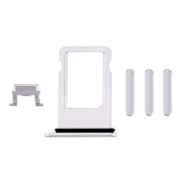 IPHONE 8 PLUS - CASSETTO SIM + VOLUME + BUTTON + MUTE (SILVER)