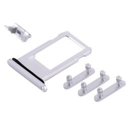 IPHONE 8 PLUS - CASSETTO SIM + VOLUME + BUTTON + MUTE (SILVER)