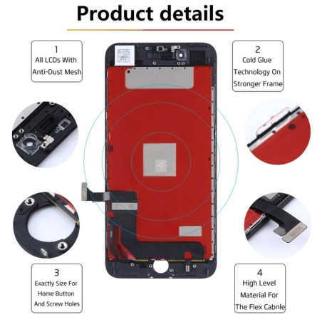 IPHONE 7 PLUS - DISPLAY LCD TOUCH SCREEN NERO