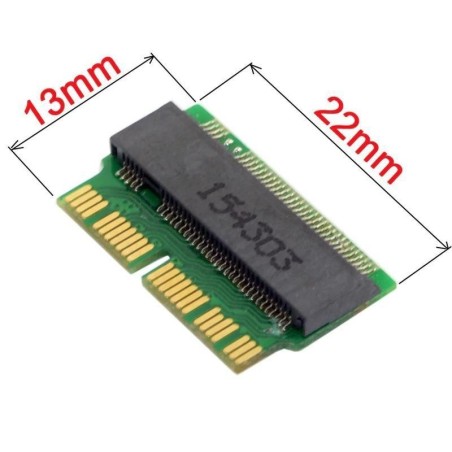 MACBOOK AIR (ANNO 2013-2016) E MAC PRO (FINE ANNO 2013-2015) - NGFF M.2 NVME SSD ADATTATORE SCHEDA2015) -