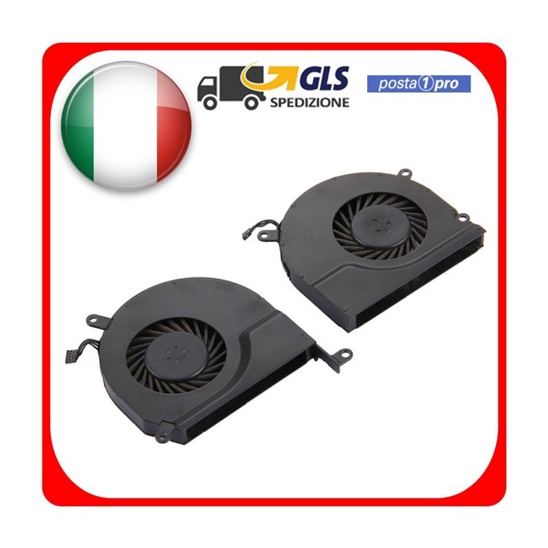MACBOOK PRO 15.4 (2009-2011) - A1286 / MB985 / MC721 / MC371 - VENTOLE COPPIA MACBOOK PRO 15.4 (2009-2011) - A1286 / MB985 / MC721 / MC371 - VENTOLE COPPIA