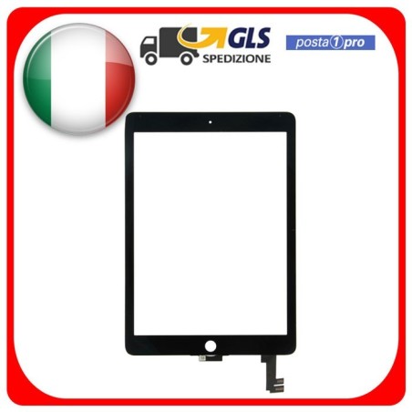 IPAD AIR 2 IPAD 6 A1567 A1566 - VETRO TOUCH SCREEN NERO