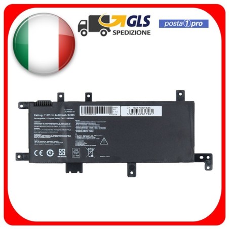 Batteria compatibile ASUS C21N1634 X542UQ F542BP 7.6V