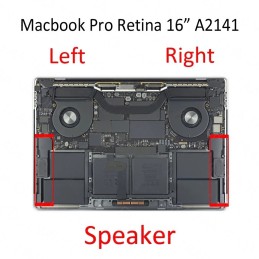COPPIA ALTOPARLANTE CASSE SPEAKER PER APPLE MACBOOK PRO RETINA 16 A2141 2019 2020