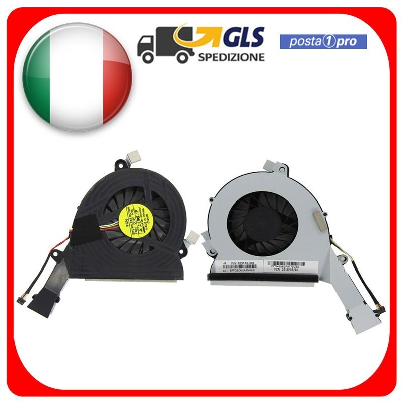 VENTOLA CPU FAN PER HP ALL-IN-ONE HP-Q032CN 27-N160XT 809140-001 VENTOLA CPU FAN PER HP ALL-IN-ONE HP-Q032CN 27-N160XT 809140-001