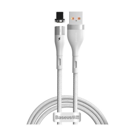 CAVO RICARICA MAGNETICO ZINCO PER IPHONE 2.4A 1M BIANCO BASEUS