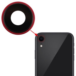 lente camera fotocamera con supporto rosso iPhone XR
