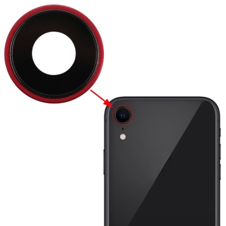 lente camera fotocamera con supporto rosso iPhone XR