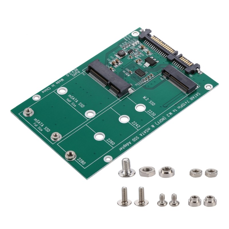 Adattatore M.2 NGFF / mSATA SSD a SATA - Ideale per Recupero Dati