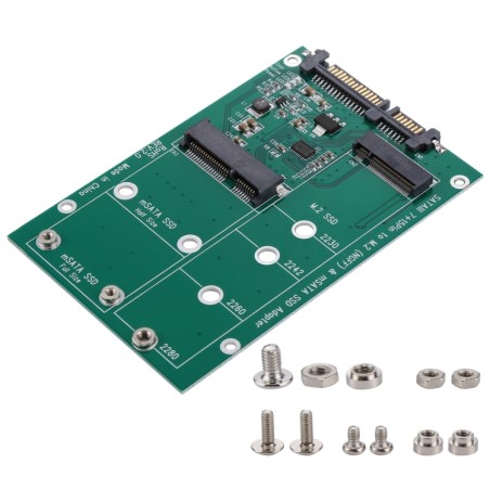 Adattatore M.2 NGFF / mSATA SSD a SATA - Ideale per Recupero Dati
