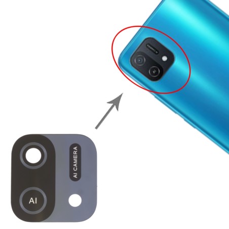 Vetrino Lente camera fotocamera posteriore per Oppo A16e / A16K Vetro