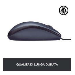 Mouse USB Logitech B100 3 Pulsanti Nero 1,8 Metri