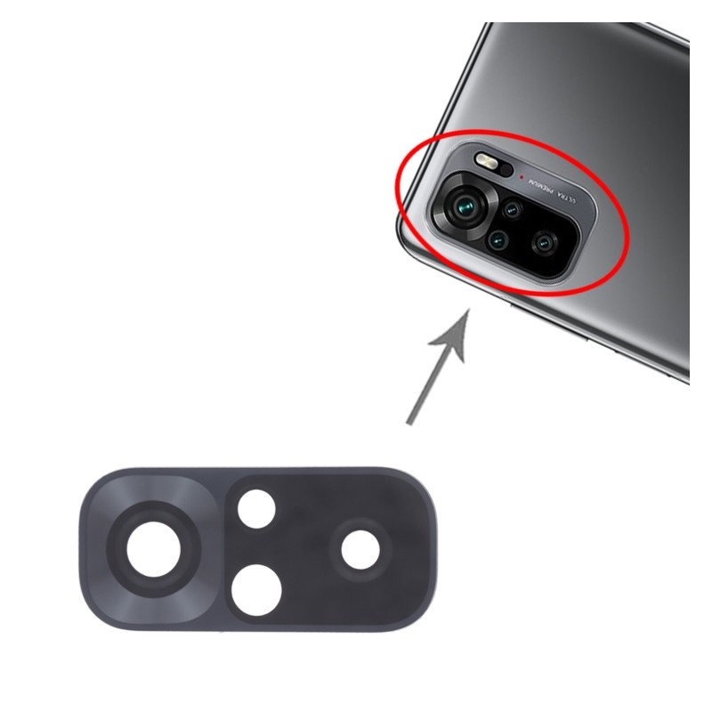 Vetrino Fotocamera Posteriore per Xiaomi Redmi Note 10 4G M2101K7AI M2101K7AG Nero