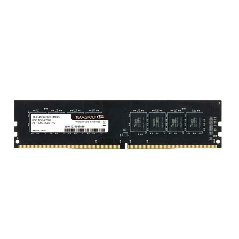 Memoria RAM DDR4 8GB DIMM Team Group 2666 Mhz PC4-21300 CL19 288 Pin