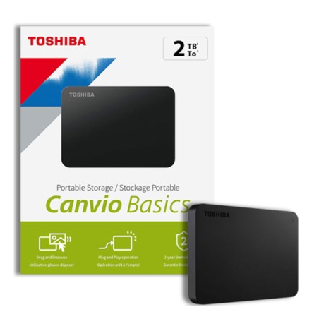 Hard Disk Esterno 2TB Toshiba Canvio Basics 2.5" USB 3.0 HDTB420EK3AA