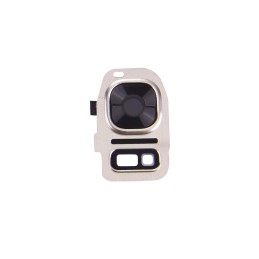 Vetrino lente camera fotocamera posteriore con supporto per Samsung Galaxy S7 G930 S7 EDGE G935 GOLD