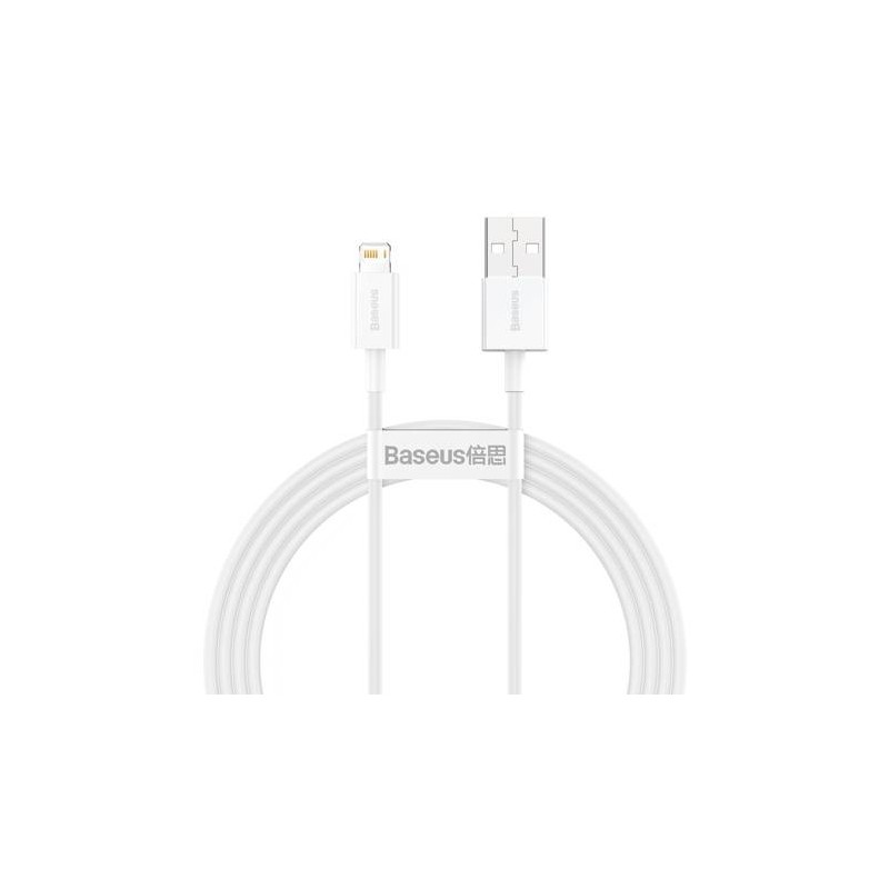 Cavo Baseus Superior USB to iPhone 2.4A 1.5m Bianco