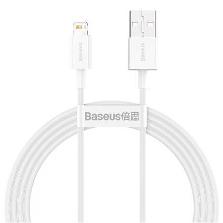 Cavo Baseus Superior USB to iPhone 2.4A 1.5m Bianco