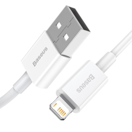 Cavo Baseus Superior USB to iPhone 2.4A 1.5m Bianco
