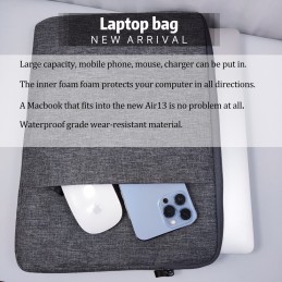 Custodia Notebook MacBook 15.6" Blue Navy Waterproof con Tasca e Maniglia
