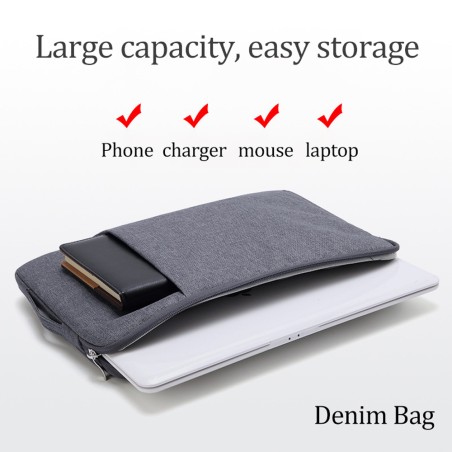 Custodia Notebook MacBook 15.6" Nero Waterproof con Tasca e Maniglia