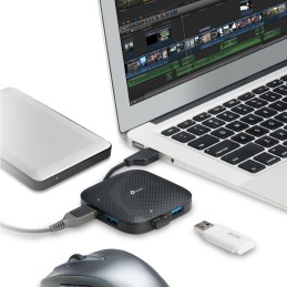 Hub portatile con 4 porte USB 3.0 adatto per Computer e Notebook