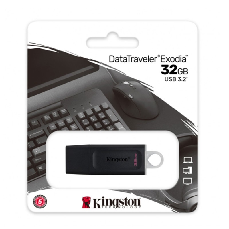 Pendrive 32GB USB 3.2 Data Traveler Exodia KINGSTON Nero Pendrive 32GB USB 3.2 Data Traveler Exodia KINGSTON Nero